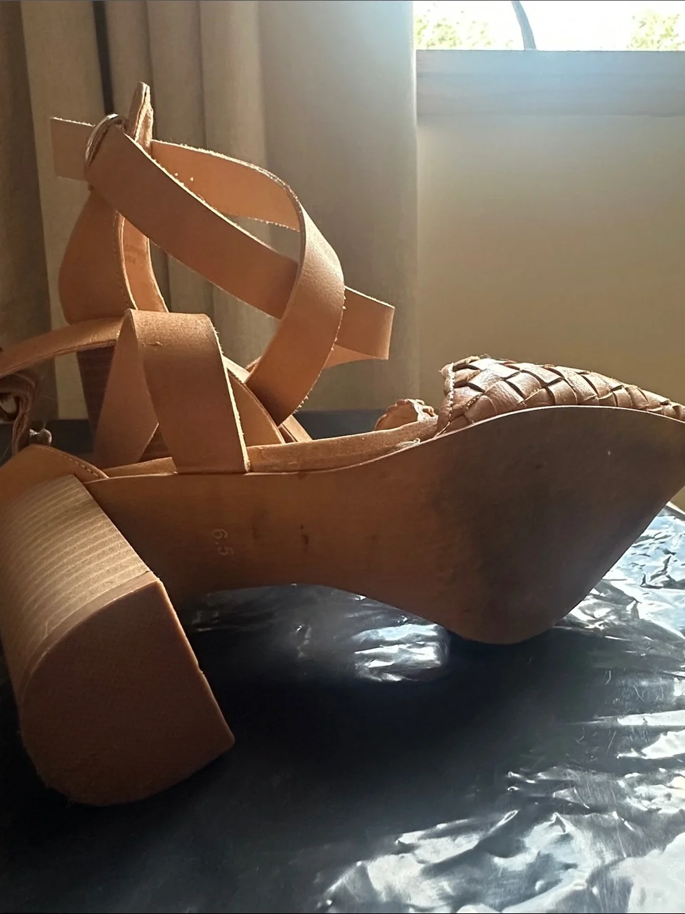 Bohme 3” heels, crisscross strap